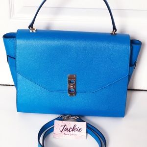 Henri Bendel Uptown Satchel in Med Blue